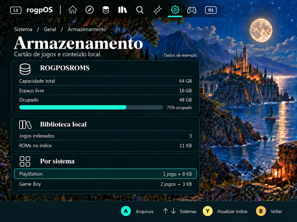 Prévia visual R4: Armazenamento: disponível · 1024x768